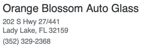 orange blossom windshield|Contact .
